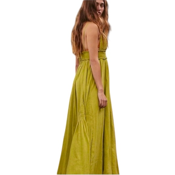 NWT FREE PEOPLE Endless Summer Heat Haze Smock Lined Maxi Dress Size Medium - Picture 4 of 6